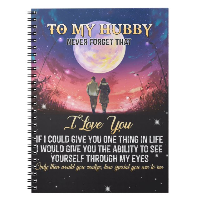 Caderno Espiral Presente Xmas | Ao Meu Hubby Eu Te Amo (Frente)