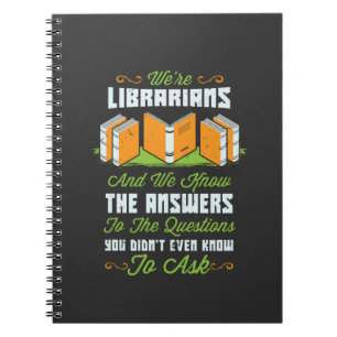 Caderno Espiral Presentes Bibliotecários Engraçados
