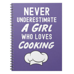 Caderno Espiral Presentes Cor-de-Rosa Fofos de Cozinha para Menina