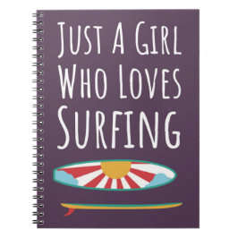 Caderno Espiral Presentes Cor-de-Rosa Lindos de Surf para Bebês Me