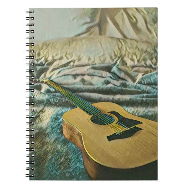 Caderno Espiral Presentes de amantes de guitarra (Frente)