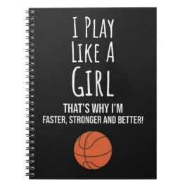 Caderno Espiral Presentes de Basquete Fofos Para Meninas Para Cria