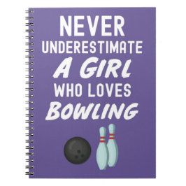 Caderno Espiral Presentes de Boliche Roxo Fofo para Bebês Meninas 