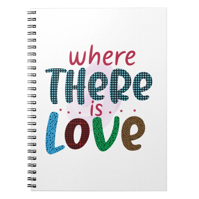 Caderno Espiral Presentes de Casamento | Onde Há Amor (Frente)
