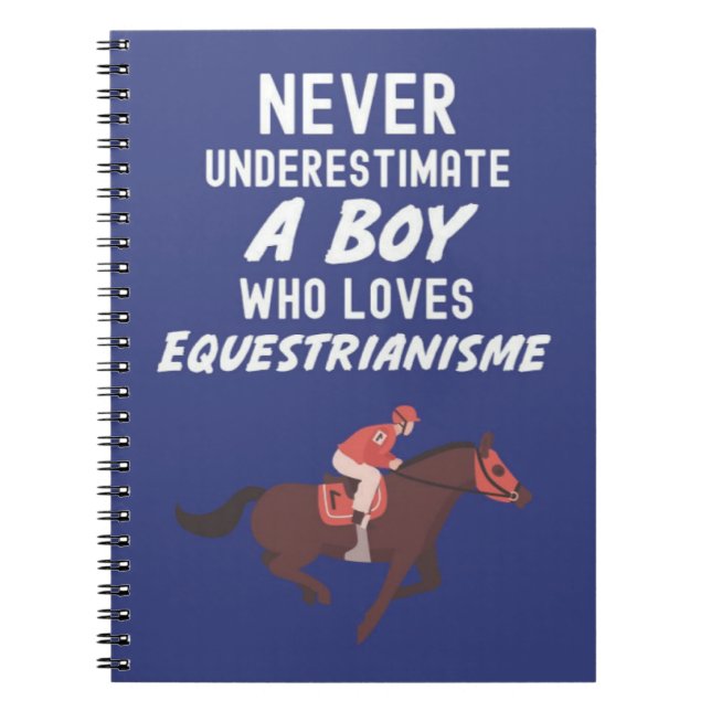 Caderno Espiral Presentes de Cavalgar Azul-Marinho Fofos para Bebê (Frente)