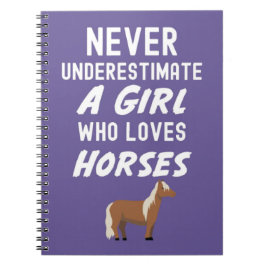 Caderno Espiral Presentes de Cavalo Rosa Fofo para Bebês Meninas F