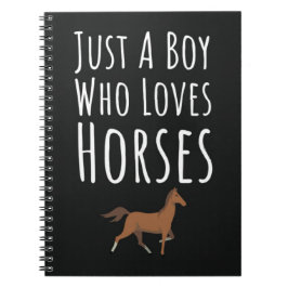 Caderno Espiral Presentes de Cavalos Fofos para Crianças Meninos A