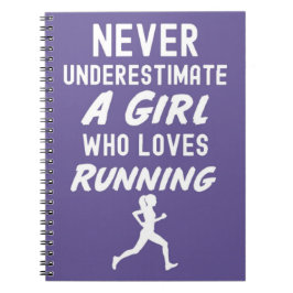 Caderno Espiral Presentes de corrida para meninas para corrida de