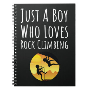 Caderno Espiral Presentes de Escalada para Menino Climber para Cri