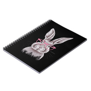 Caderno Espiral Presentes de Família Fofos de Coelho Engraçado Pás