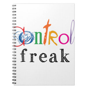 Caderno Espiral Presentes de Freak de Controle Engraçado