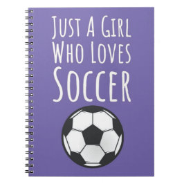 Caderno Espiral Presentes de Futebol Cor-de-Rosa Fofos Jogadora Eq
