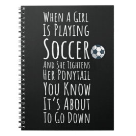 Caderno Espiral Presentes de Futebol para Meninas Para Ela Jogador