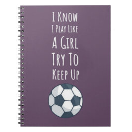 Caderno Espiral Presentes de Futebol Rosa Jogadora Esportes de Tim