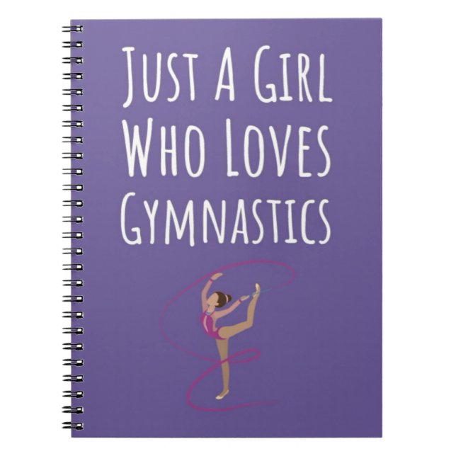 Caderno Espiral Presentes de Ginástica Rosa Fofo Para Bebês Menina (Frente)