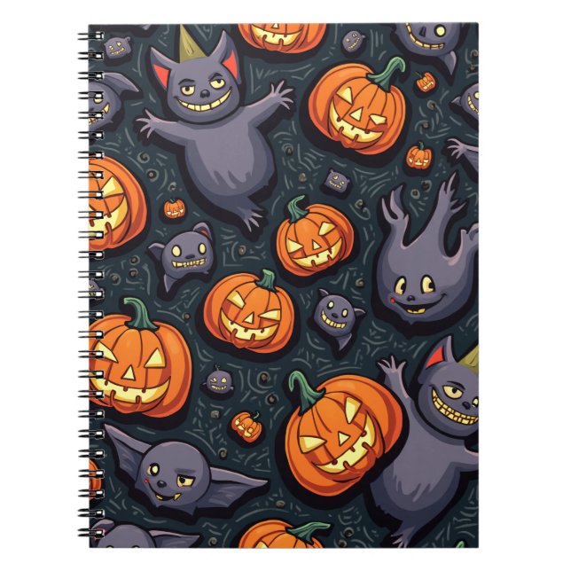 Caderno Espiral presentes de halloween (Frente)