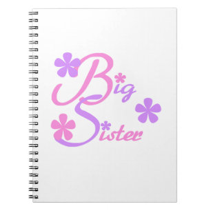 Caderno Espiral Presentes de lavanda e Irmã Rosa