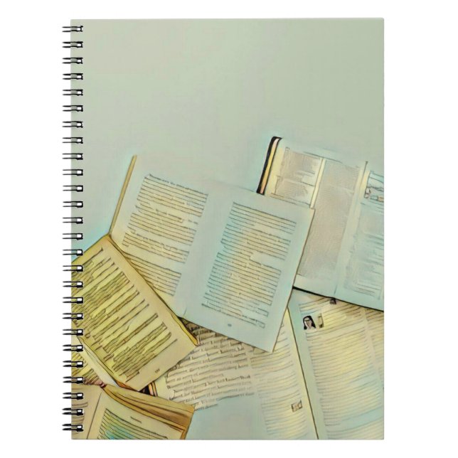 Caderno Espiral Presentes de luxo para amantes de livros (Frente)