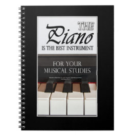 Caderno Espiral Presentes de Música - Estudantes de Piano