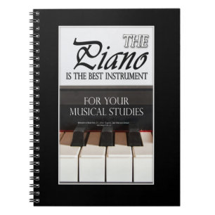 Caderno Espiral Presentes de Música - Estudantes de Piano