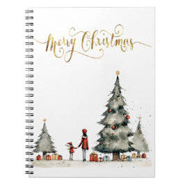 Caderno Espiral Presentes de Natal debaixo da árvore