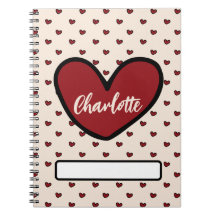 Presentes de papelaria padrão de coração doce esti