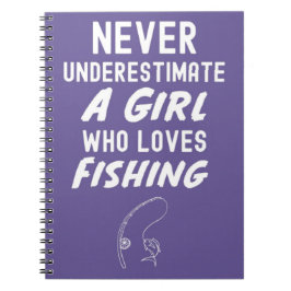 Caderno Espiral Presentes de Pesca Rosa Fofo Para Meninas Bebês Cr