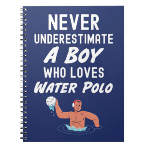 Caderno Espiral Presentes De Polo De Água Azul marinho Para Menino