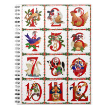 Presentes de Quilt Impresso dos 12 Dias de Natal
