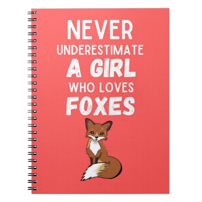 Caderno Espiral Presentes de Raposa Fofa para Bebês Meninas Para C (Frente)