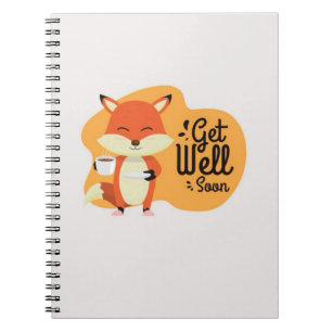 Caderno Espiral Presentes de Raposa Fofa para Melhorar Logo