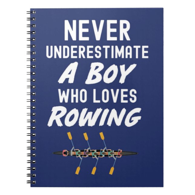 Caderno Espiral Presentes de Remo Azul Marinho Para Meninos (Frente)