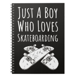 Caderno Espiral Presentes de Skateboarding Fofos para Crianças Men