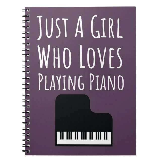 Caderno Espiral Presentes de Tocadora de Piano Rosa Fofa para Meni (Frente)