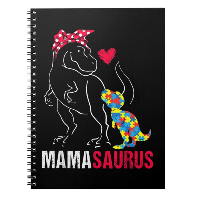 Caderno Espiral Presentes De Vestuário De Mamasaurus T rex Dinossa (Frente)