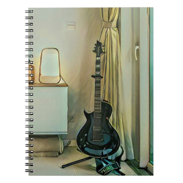 Caderno Espiral Presentes de violão para pai (Frente)