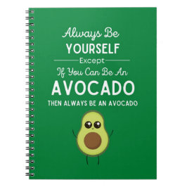 Caderno Espiral Presentes Divertidos de Abacate Verde Fofo Para Cr