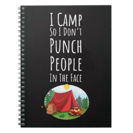 Caderno Espiral Presentes Divertidos de Acampamento para Amigos Av