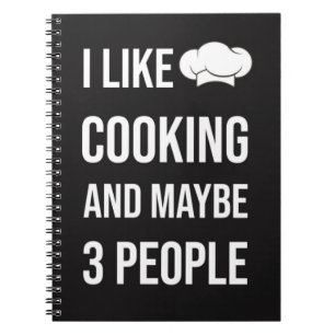 Caderno Espiral Presentes Divertidos de Culinária Humor Chef Cômic