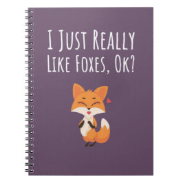 Caderno Espiral Presentes Divertidos de Raposa Rosa Fofa Para Ela