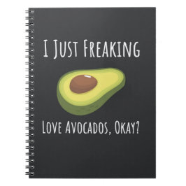 Caderno Espiral Presentes Divertidos Para Amantes de Abacate Vegan