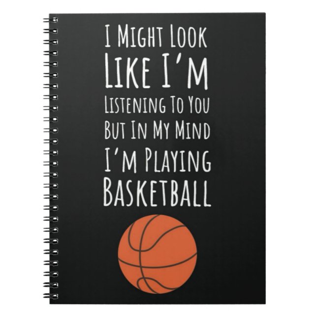 Caderno Espiral Presentes Divertidos Para Fãs de Basquete Time Esp (Frente)