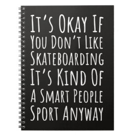Caderno Espiral Presentes Divertidos Para Skateboarders Skater Ska