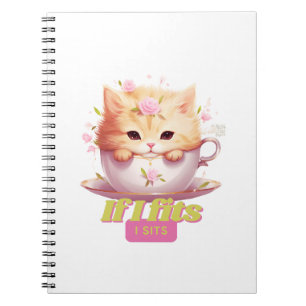 Caderno Espiral Presentes do Cat Lover, citação Hilária
