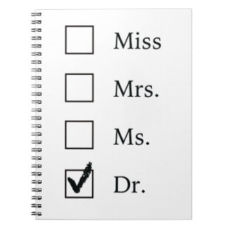 Caderno Espiral Presentes do PhD para mulheres
