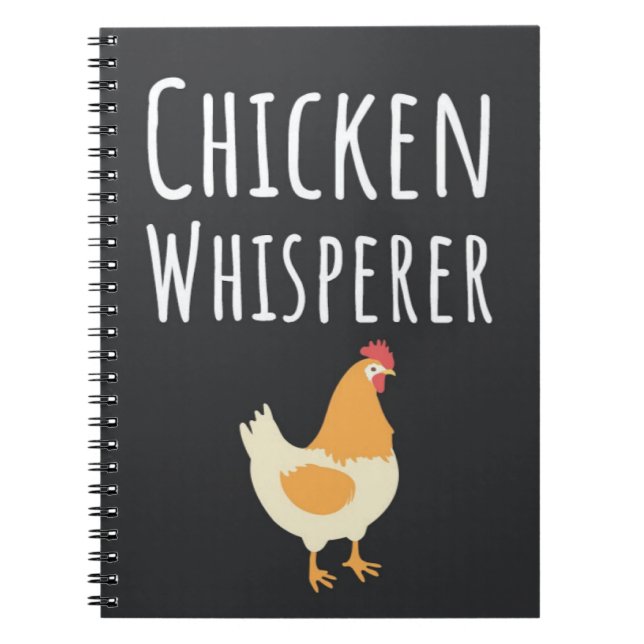 Caderno Espiral Presentes Engraçados de Frango Fofo Animais de Faz (Frente)