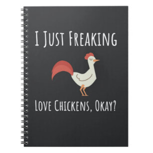 Caderno Espiral Presentes Engraçados de Frango Humor Hilário Piada