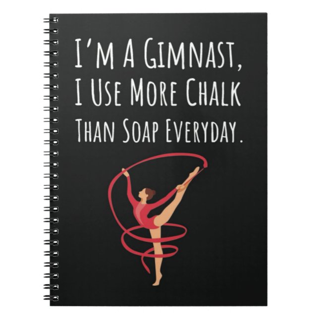 Caderno Espiral Presentes Engraçados de Ginástica Citação de Mulhe (Frente)