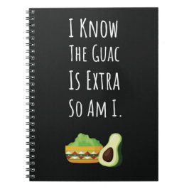 Caderno Espiral Presentes Engraçados de Guacamole Comida Mexicana