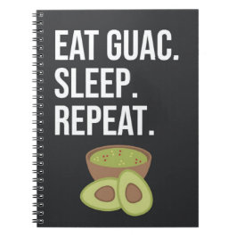 Caderno Espiral Presentes Engraçados de Guacamole Saudável Festa d